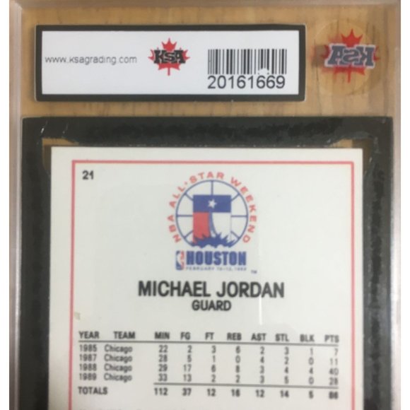 1989 Hoops Michael Jordan All Star #21 KSA 8 NMM - Picture 5 of 6